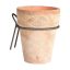 Terrakotta virágcserép fém akasztóval, 16 cm