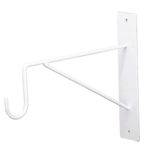 Klasszikus virágtartó konzol, fehér, 25 cm 