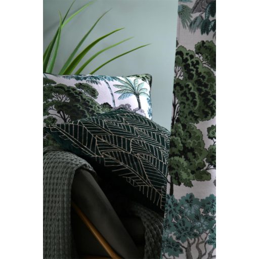 Forestia smaragdzöld, arany leveles párna töltettel