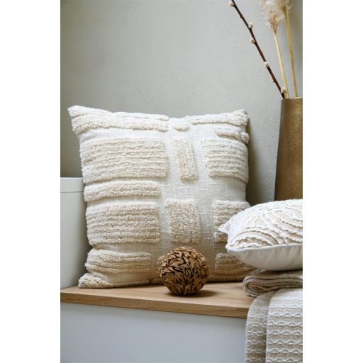 Balma krémszínű boho stílusú párna töltettel
