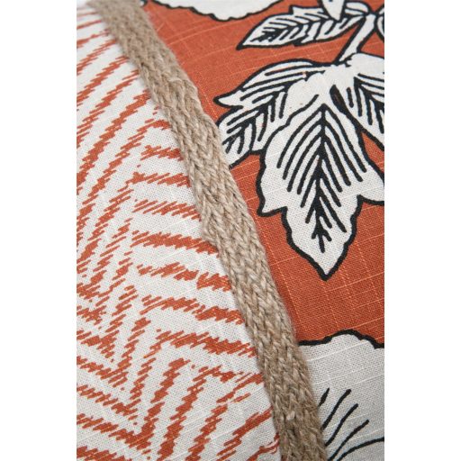 Galicia terrakotta színű, boho stílusú, rojtos párna töltettel