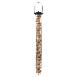 Nagy méretű rácsos fém madáretető, 83 cm