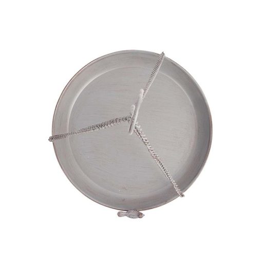 Öntöttvas felakasztható láncos madáritató, szürke 30,5 cm átmérőjű