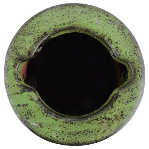 Kerámia madáritató állvány, zöld