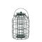 Faggyúgolyótartó fém madáretető, mókus elleni ráccsal, 16 x 22 cm