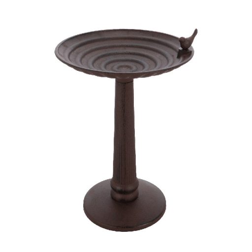 Öntöttvas álló madáritató és -etető, 37 cm átmérőjű
