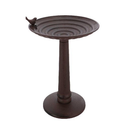 Öntöttvas álló madáritató és -etető, 37 cm átmérőjű
