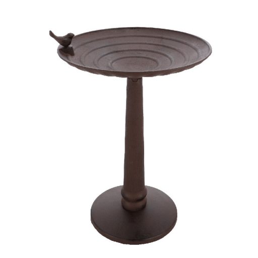 Öntöttvas álló madáritató és -etető, 55 cm átmérőjű