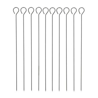 Rozsdamentes acél BBQ nyárs, 10 db-os, 30 cm