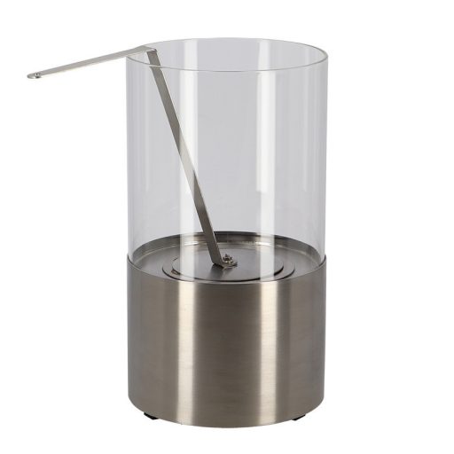 Füstmentes bioethanol asztali kandalló, rozsdamentes acél, 16,4 cm átmérőjű