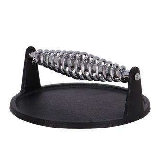   Öntöttvas hamburgerhús formázó, steak nehezék, 18 cm átmérőjű