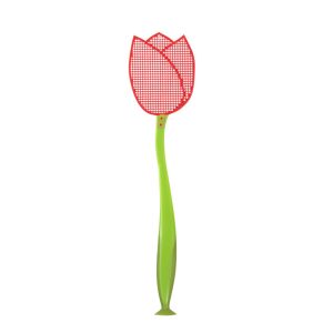 Tulipán alakú légycsapó, 42 cm, piros