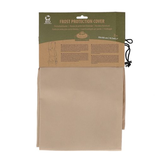 Levegő, fény és csapadék áteresztő fagyvédő huzat, növénytakaró, zipzárral és összehúzó madzaggal, 50 x 100 cm, 2 db-os szett