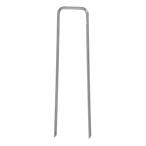 Fém U alakú rögzítő szett kókuszrost karókhoz, 12 db-os, 6,5 x 14,5 cm