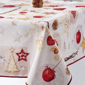   X-mas karácsonyi szennytaszító asztalterítő, XL-es, 148x240 cm