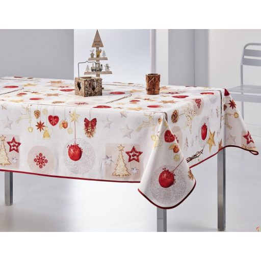 X-mas karácsonyi szennytaszító asztalterítő, XL-es, 148x240 cm