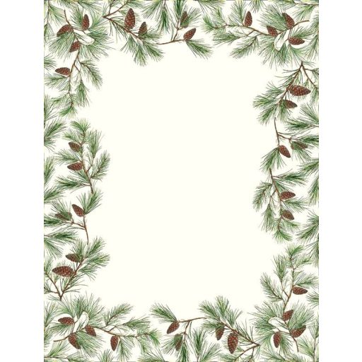 Fenyőerdő (tobozos) asztalterítő, 137x240 cm, ezüst lurex