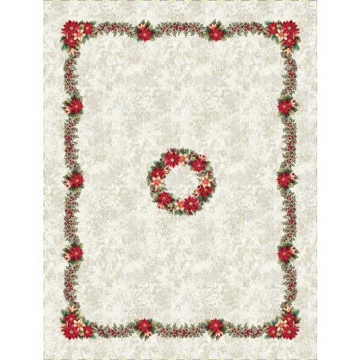 Nikolaus mikulásvirágos asztalterítő, 137x240 cm, ezüst lurex