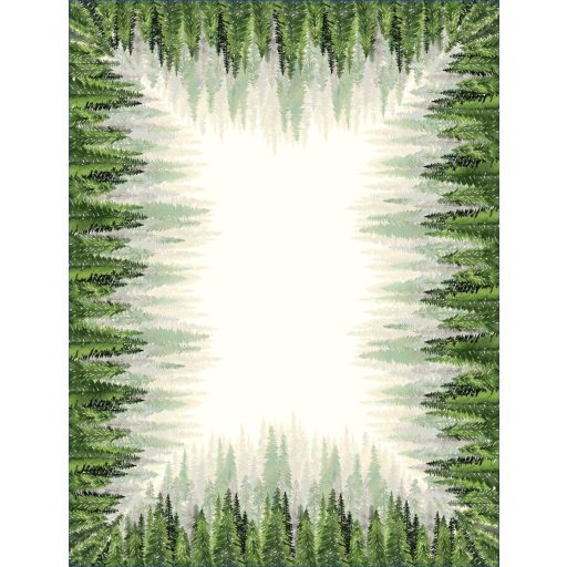 Golden forest fenyőfás asztalterítő, 137x180 cm, arany lurex