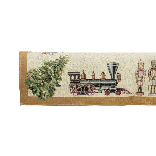 Diótörős, arany szélű asztalterítő, 96x100 cm, arany lurex