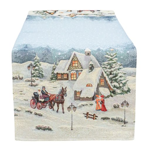 Alpesi éjszaka asztali futó, 44x140 cm, ezüst lurex