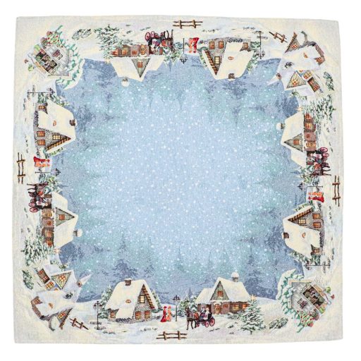 Alpesi éjszaka asztalterítő, 96x100 cm, ezüst lurex