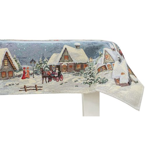 Alpesi éjszaka asztalterítő, 96x100 cm, ezüst lurex