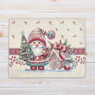 Manós, mézeskalácsos tányéralátét , ezüst lurex