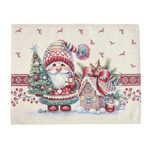 Manós, mézeskalácsos tányéralátét , ezüst lurex