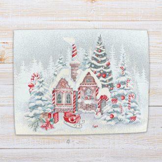 Mézeskalácsos tányéralátét, ezüst lurex