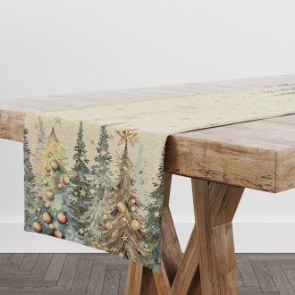 Csillogó erdő asztali futó, 37x100 cm, arany lurex