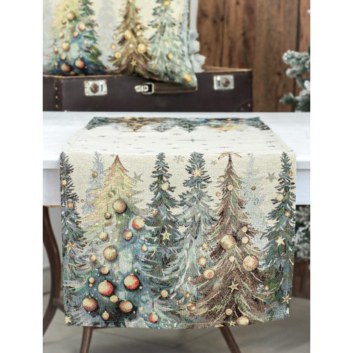 Csillogó erdő asztali futó, 37x100 cm, arany lurex