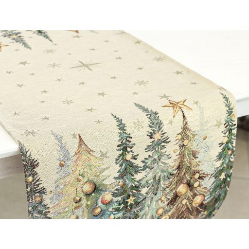 Csillogó erdő asztali futó, 37x100 cm, arany lurex