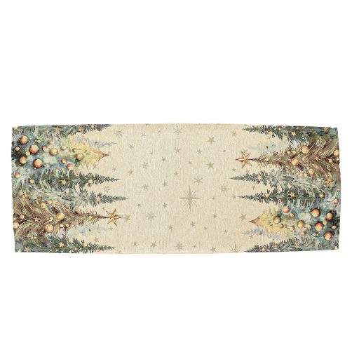 Csillogó erdő asztali futó, 37x100 cm, arany lurex