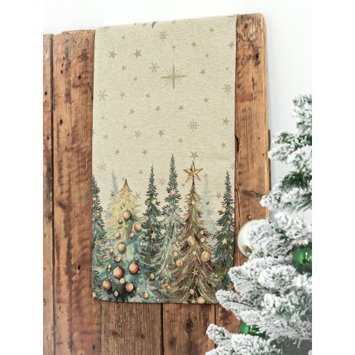 Csillogó erdő asztali futó, 44x180 cm, arany lurex