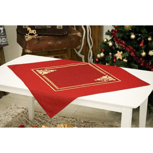 Glory karácsonyfás asztalterítő, 96x100 cm, arany lurex