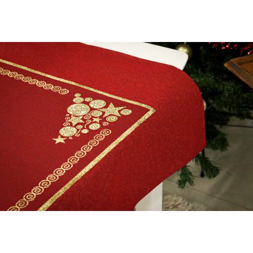 Glory karácsonyfás asztalterítő, 96x100 cm, arany lurex
