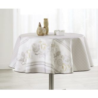   Country, vintage vízlepergető, kör alakú asztalterítő, 160 cm