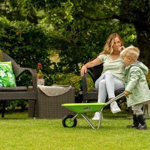 Gyerek talicska ajándékdobozban, zöld, 6,5 literes