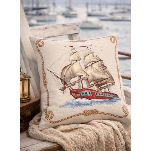 Vitorláshajó (B) díszpárna huzat