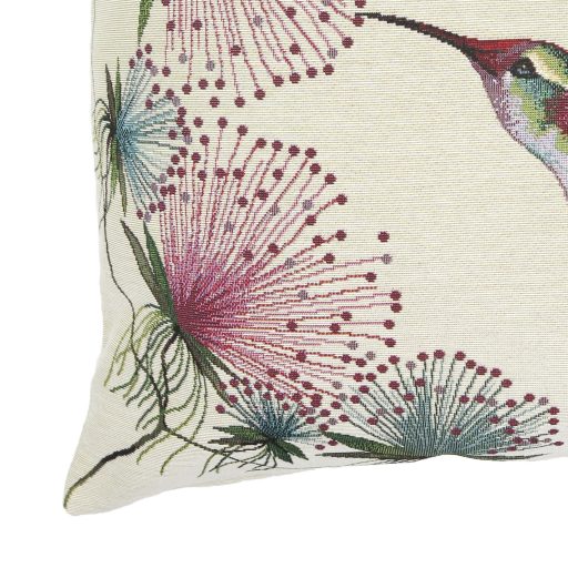 Kolibris (pink virágos) díszpárna huzat 