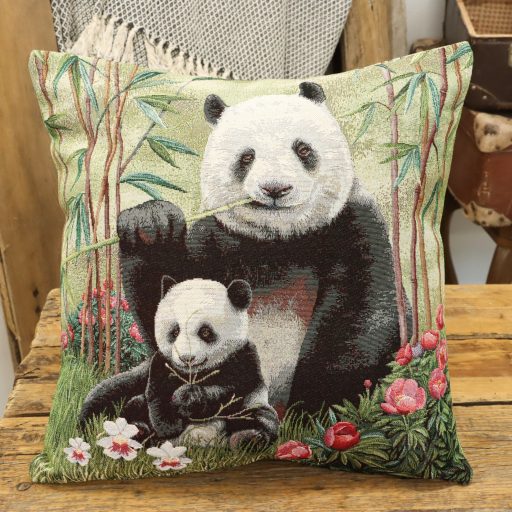 Panda macis, trópusi díszpárna huzat