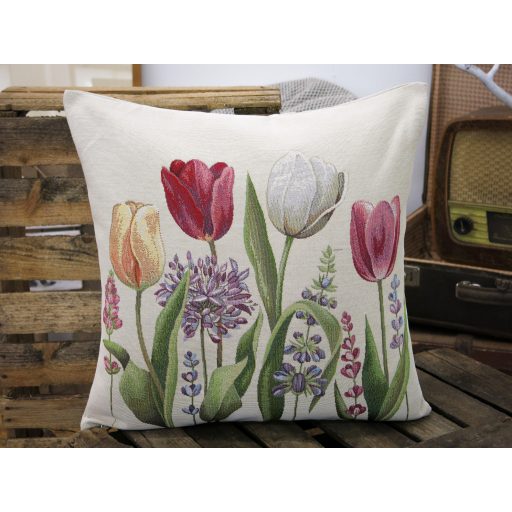 Tavaszi tulipánmező díszpárna huzat