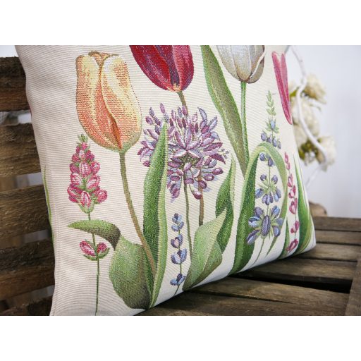 Tavaszi tulipánmező díszpárna huzat