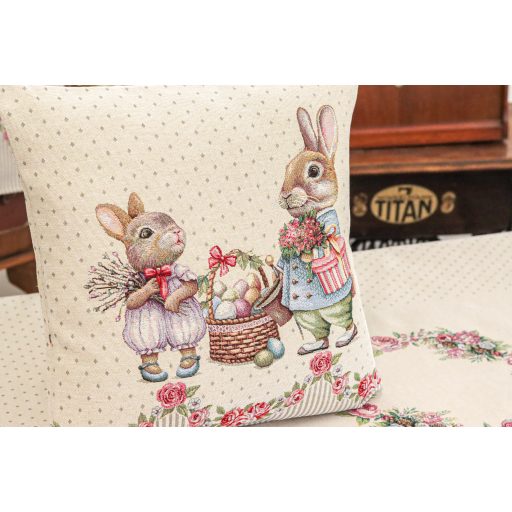 Roses húsvéti nyuszis díszpárna huzat