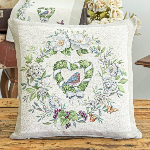 Fantasy Garden virágos, lepkés díszpárna huzat