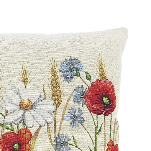 Pipacsos, búzavirágos díszpárna huzat