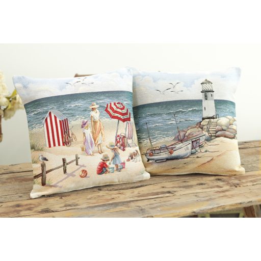 Vízparti hangulat díszpárna huzat