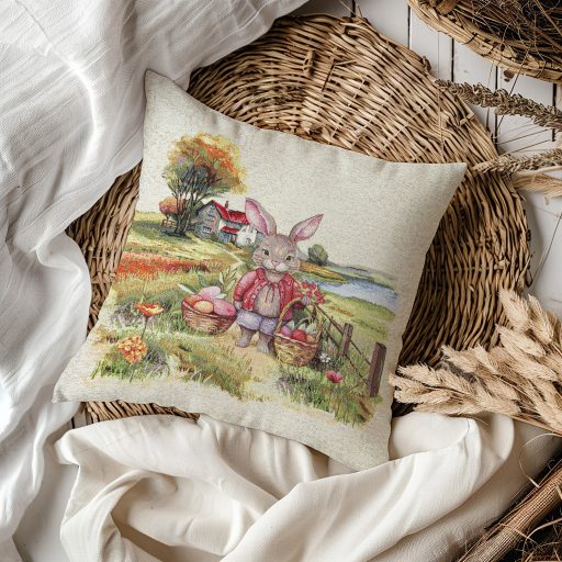 Húsvéti tojásgyűjtés díszpárna huzat
