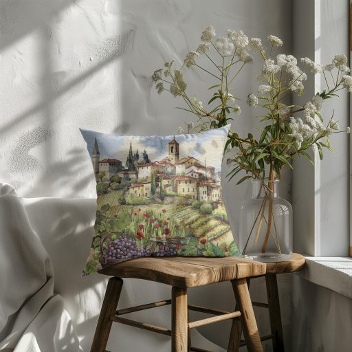 Toszkán táj díszpárna huzat